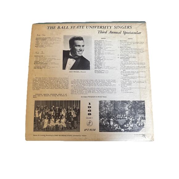 THE UNIVERSITY SINGERS OF BALL STATE MUNCIE INDIANA LP 12" VINYL 1967 Third Anua - Picture 2 of 2